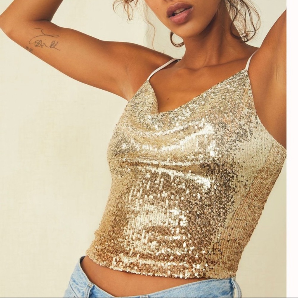 Free People Sequin Top